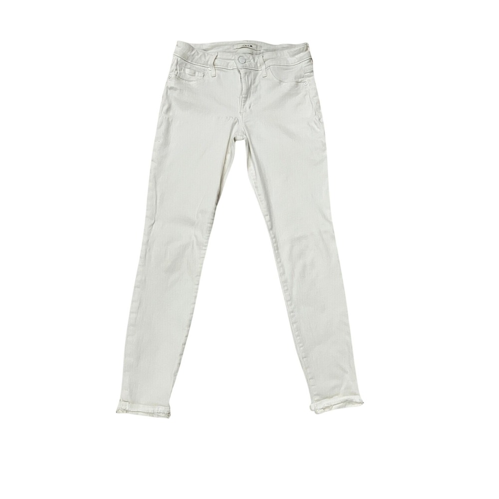 Joes Jeans Womens Skinny Crop White Denim Jeans Raw Hem Size 26 W26
